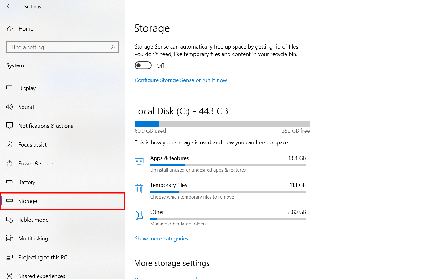 21 Cleaning up the disk in Windows 10 