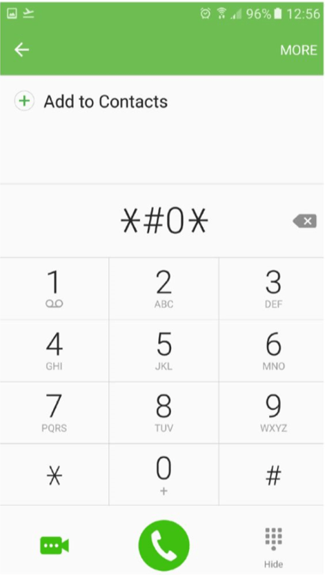 hiddenapp opens with dial code android