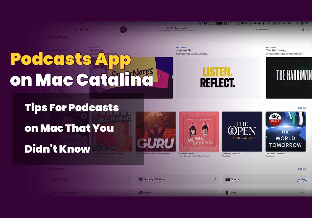 Podcasts app on Mac Catalina