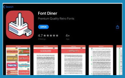 Find an application with fonts install fonts on the iPad