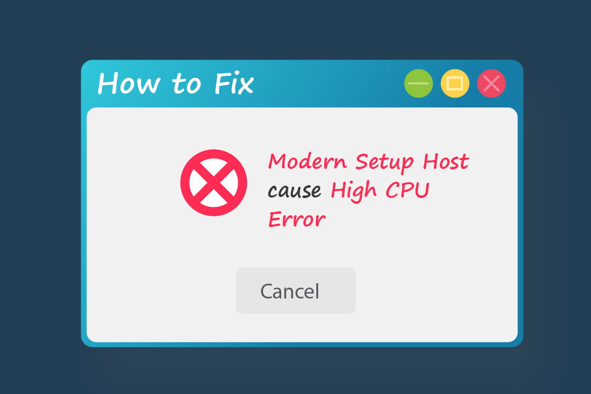 How to fix Modern Setup Host or High Disk Usage error