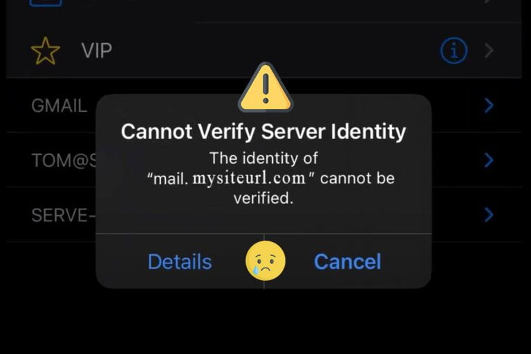 "Cannot verify server identity" How to Stop iPhone Saying?