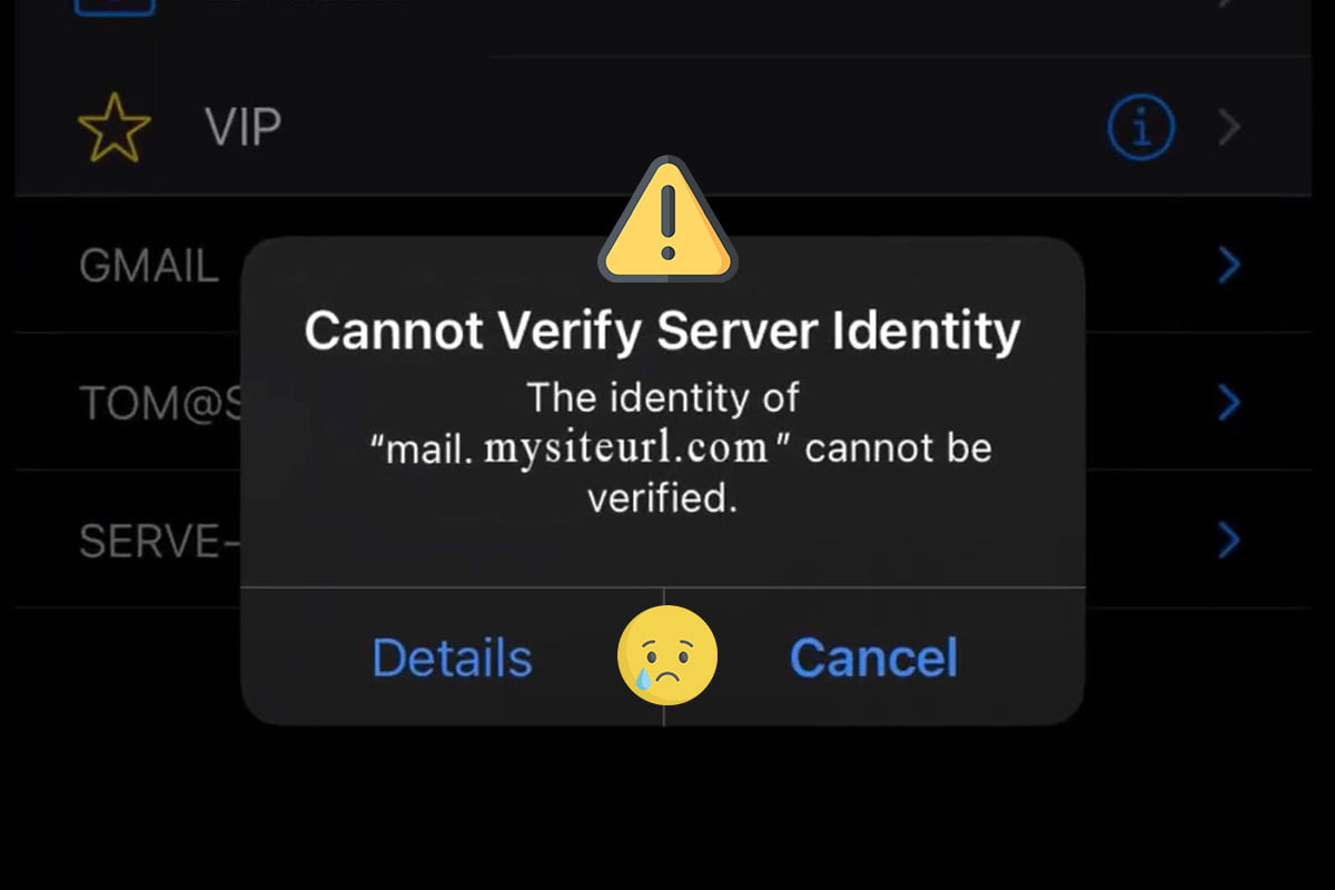 How to fix cannot verify server identity ios 14