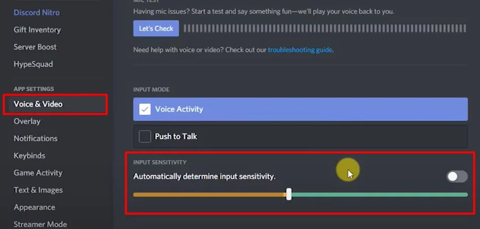check autometically determine input sensitivity