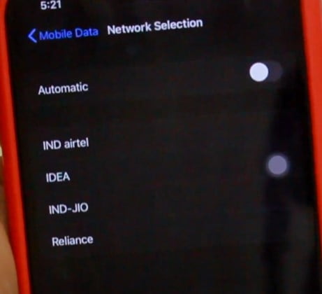 Search and select your network