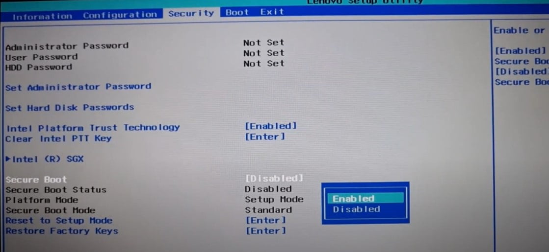 Windows 11 BIOS Settings [Enable UEFI, TPM]