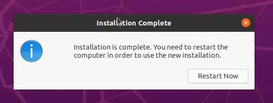 Reastart after Ubuntu instalation 