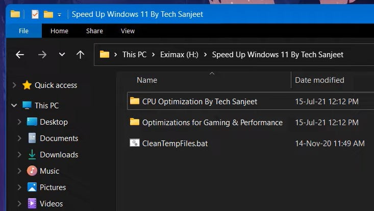 Run Windows 11 Optimize Pack