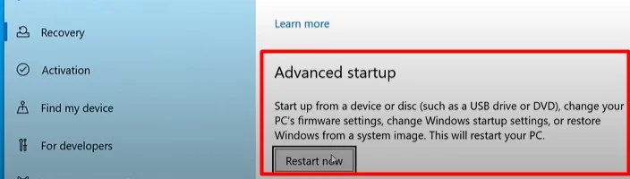 Start Up from a Bootable device
