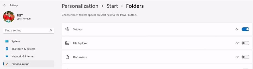 Add icon next to start menu next to the power icon [Customize Windows 11 start menu]