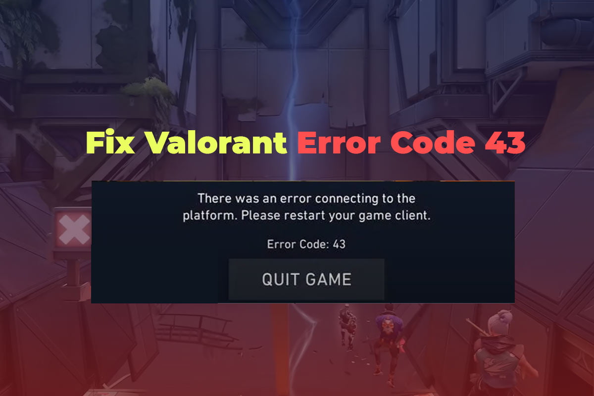 Fix Valorant Error Code 43