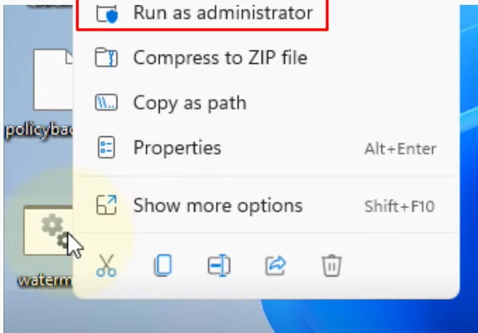 Run the file as administrator