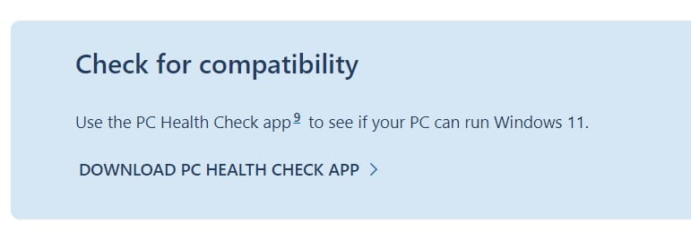 Download PC Health Check App