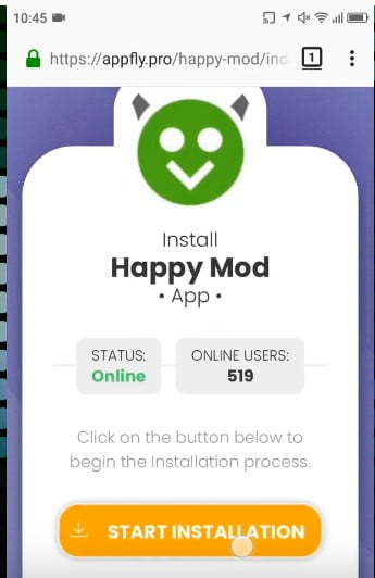Download and install HappyMod APK On Android From AppFLY