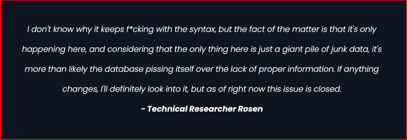 Technical Researcher Rosen