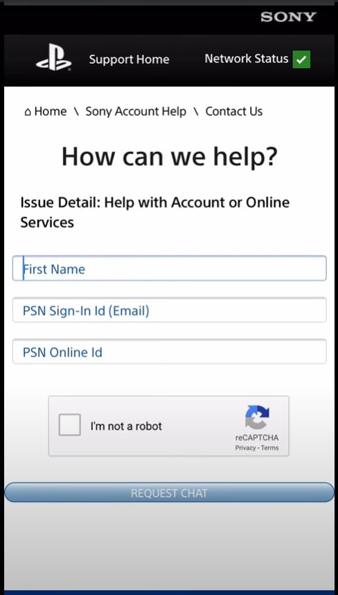 Type your PSN name,Email,Id it will fix PS5 Error WS-116330-4 Account Suspended/Banned