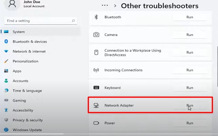 Fix Windows 11 Network Adapter Missing