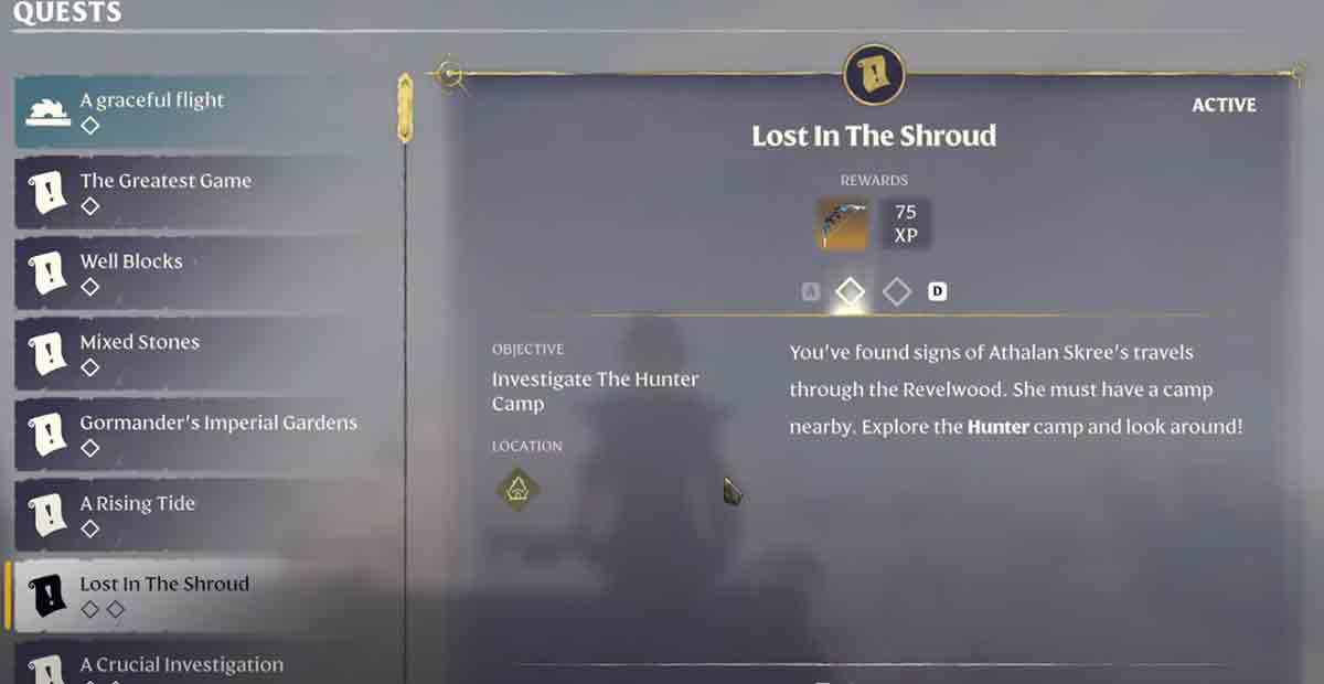 Lost In The Shroud Quest in Enshrouded